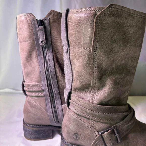 Timberland Women's Tan Leather Heeled Boots - Picture 13 of 14